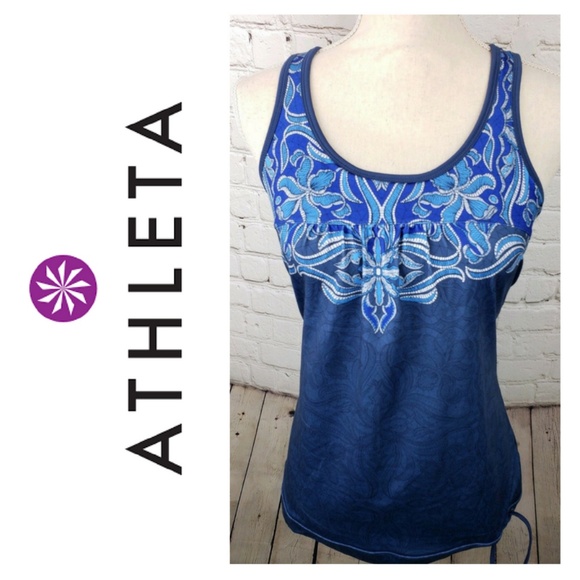 Athleta Tops - Athleta Tank Top Drawstring Hem Racerback Small